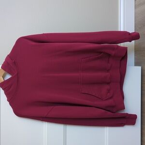 Hollister Feel Good Fleece Oversized Hoodie XS Maroon